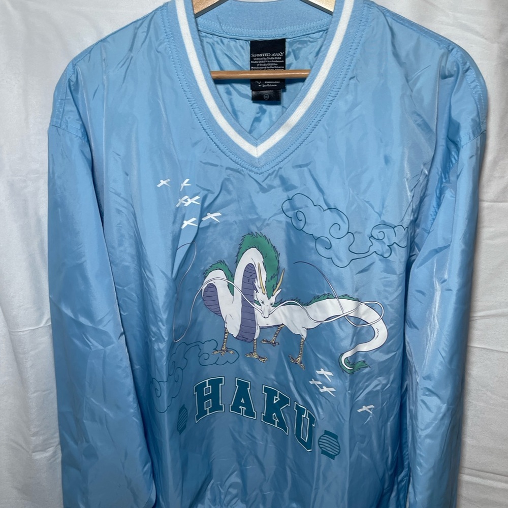 BoxLunch Spirited Away Haku Blue V-Neck Wing Breaker